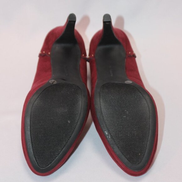 Liz Claibourne Burgundy Platform Heels - Picture 8 of 15